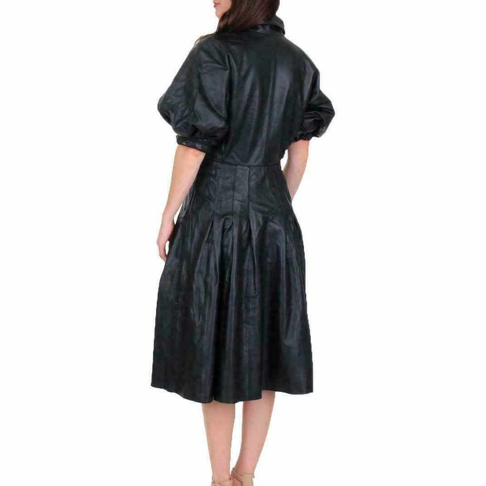 Robe de soirée décontractée sexy en cuir noir