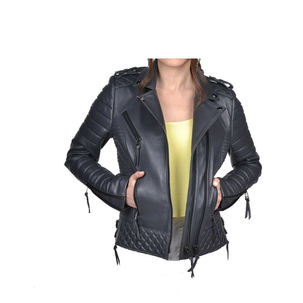 SUPERBE VESTE EN CUIR POUR FEMME