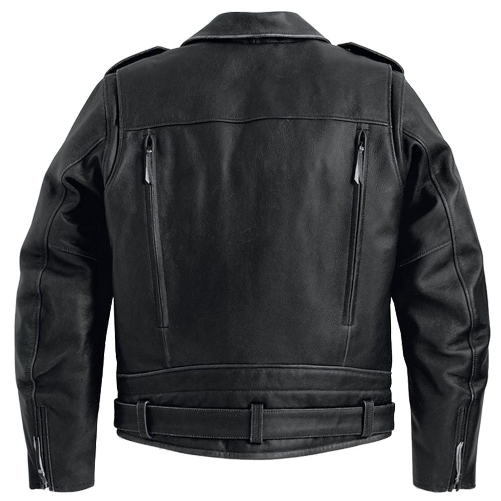 Veste en cuir pour homme style motard très tendance