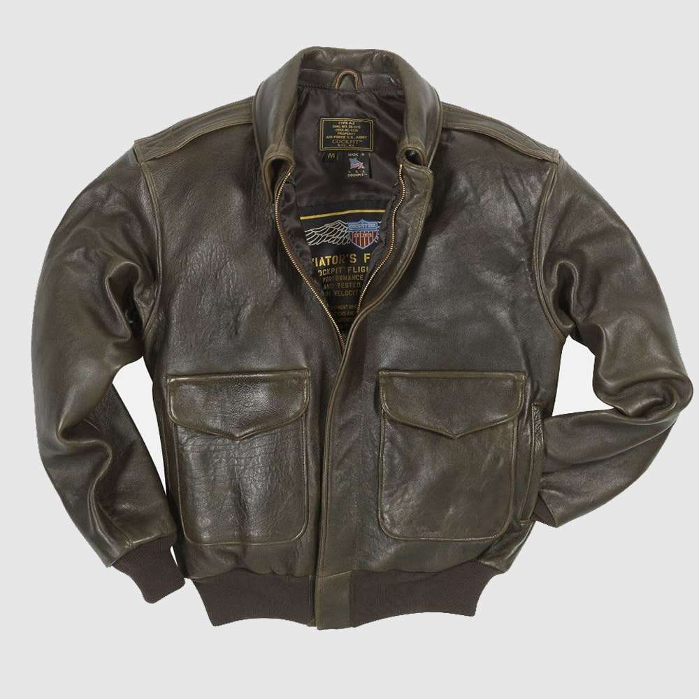 Veste en cuir pour pilote de mission A-2 100