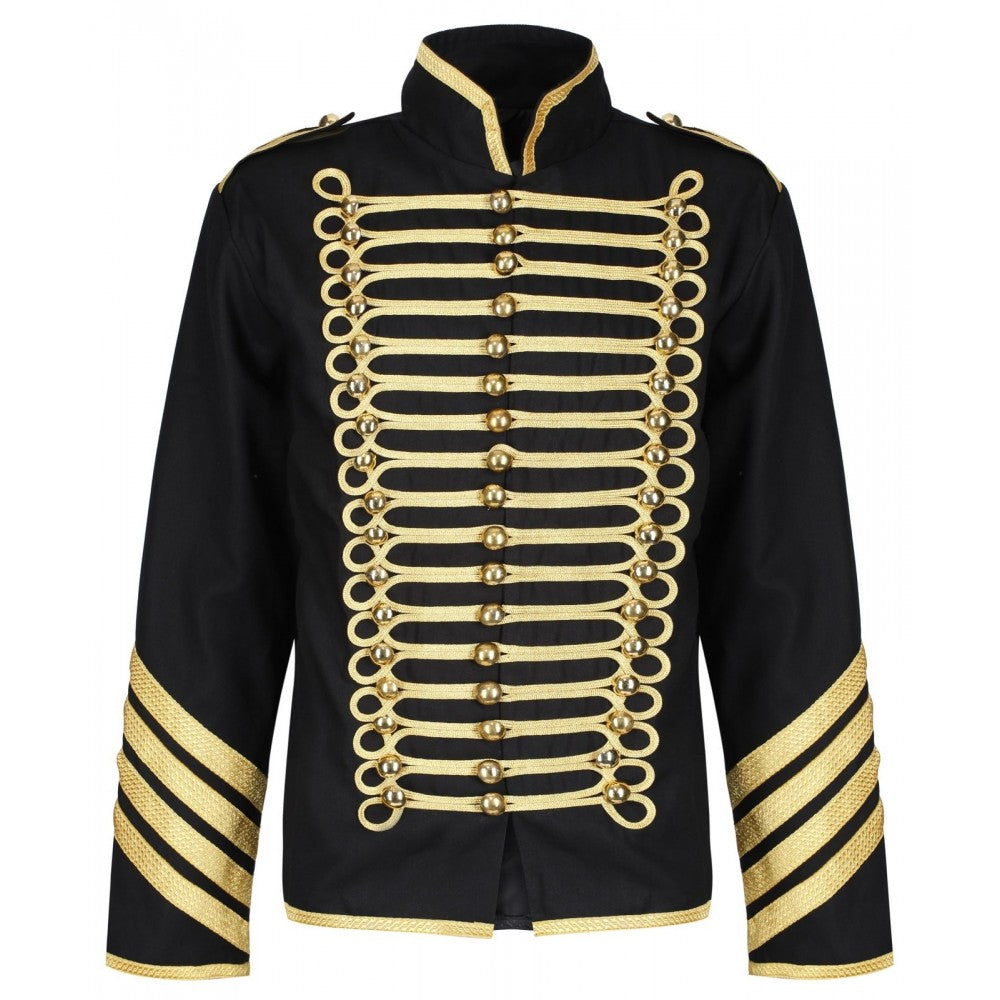 Military Drummer Silver Gold Jacket Men Gothic Army Band Jacket