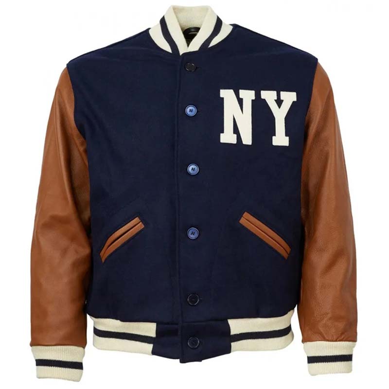 1940 NY Yankees Varsity Jacke in Blau und Braun