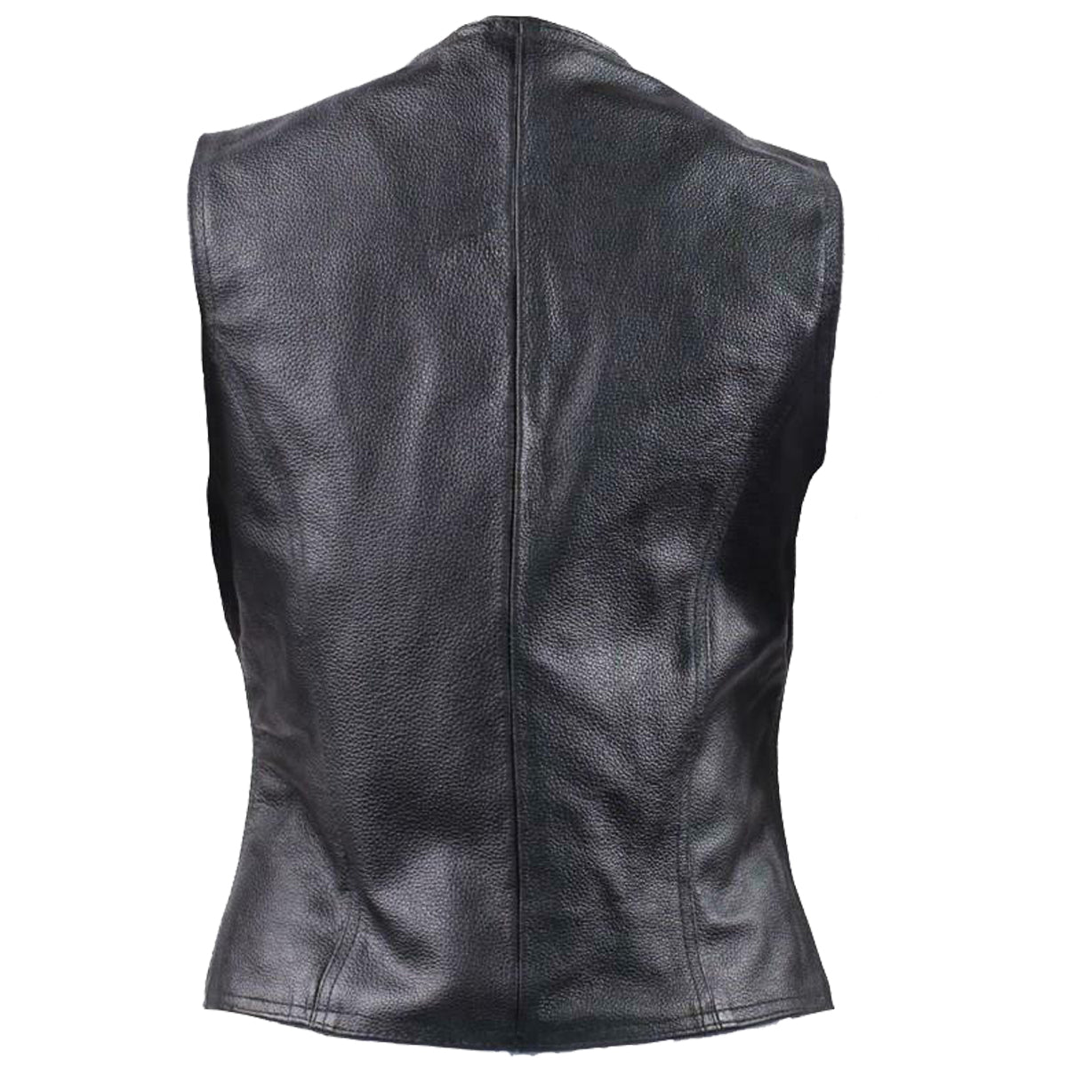 Gilet de motard en cuir à lacets latéraux pour femme