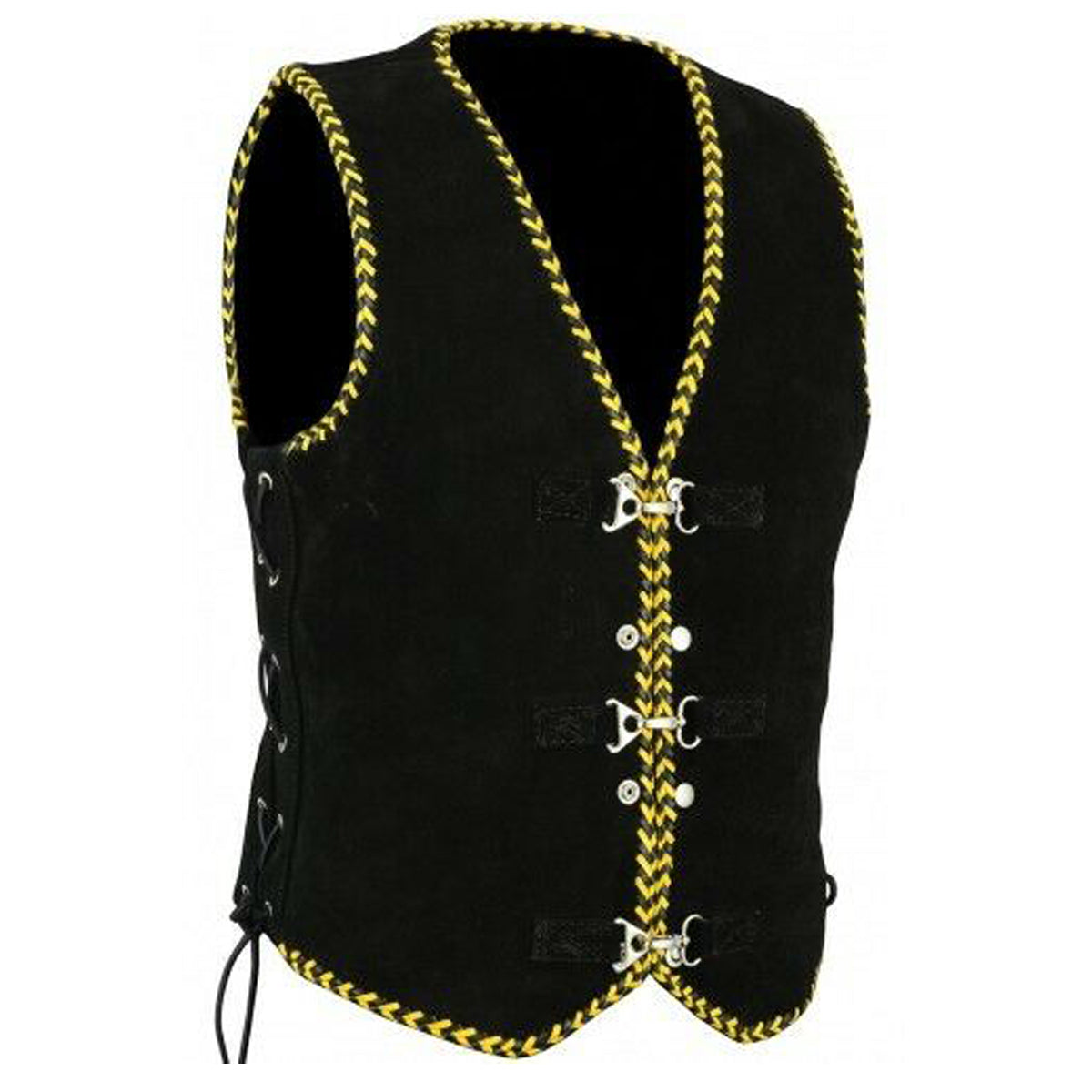 Men Cowboy Western Suede Leather Vest