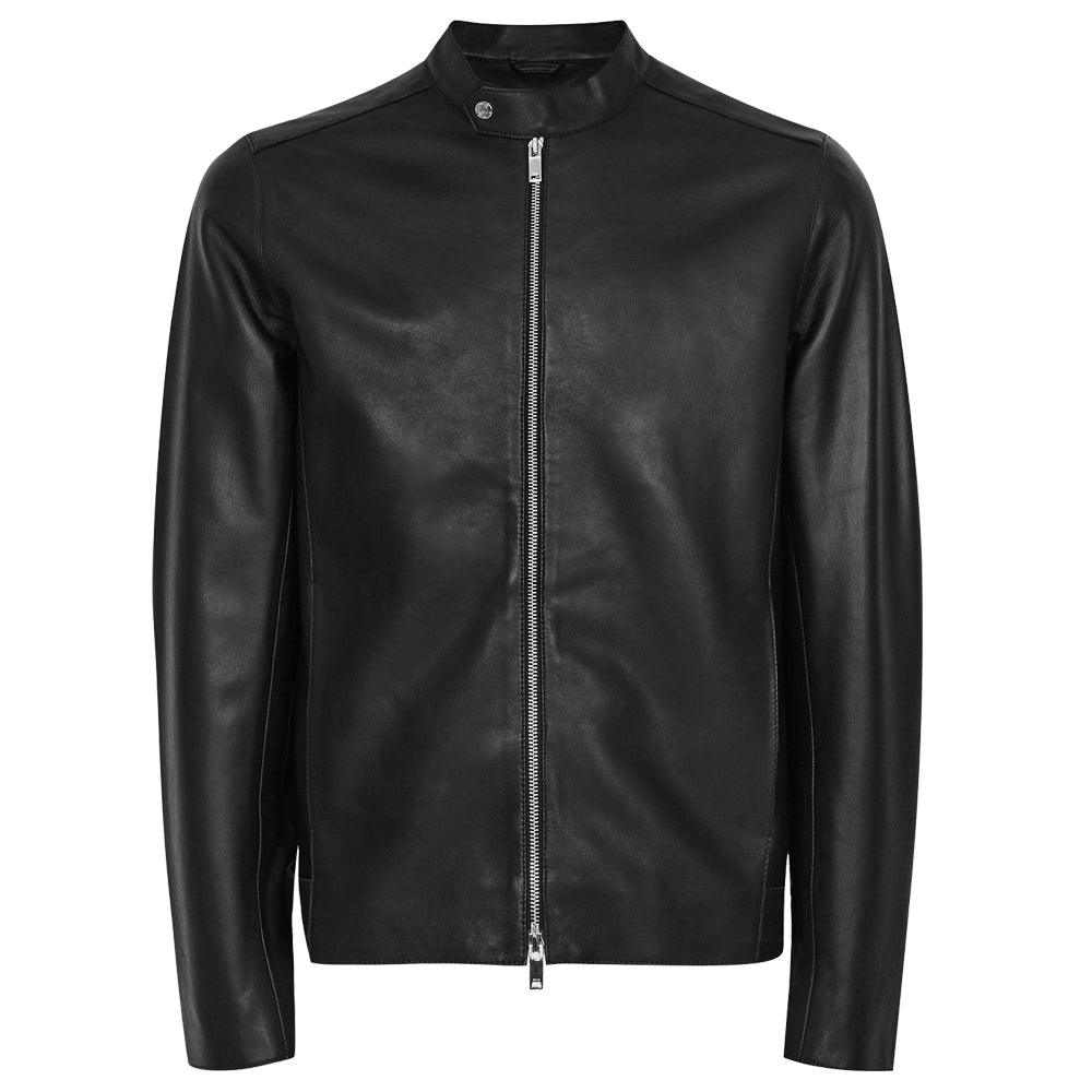 Veste en cuir pour homme style Cafe Racer