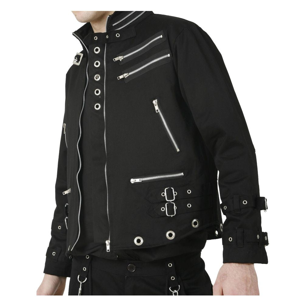 Veste gothique à œillets pour hommes punk