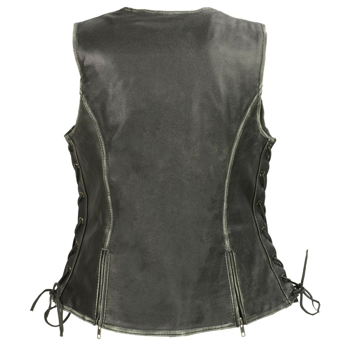 Gilet en cuir tendance avec poche pour pistolet pour femme