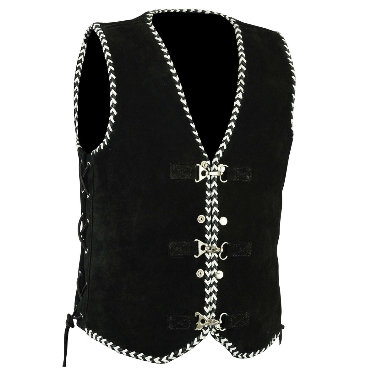 Men Cowboy Western Suede Leather Vest