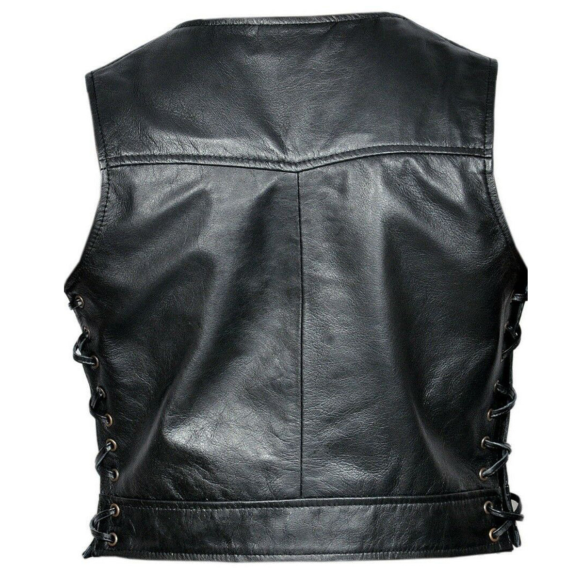 Gilet de moto en cuir pour homme