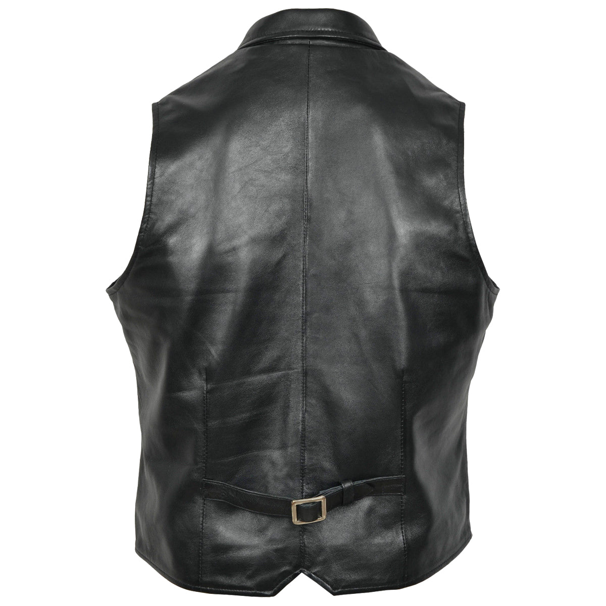 Gilet en cuir noir de qualité supérieure pour homme