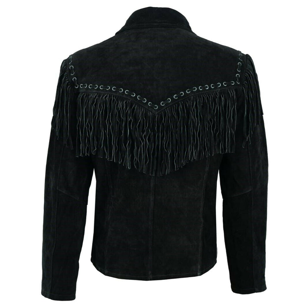 Men Suede Leather Western Jacket