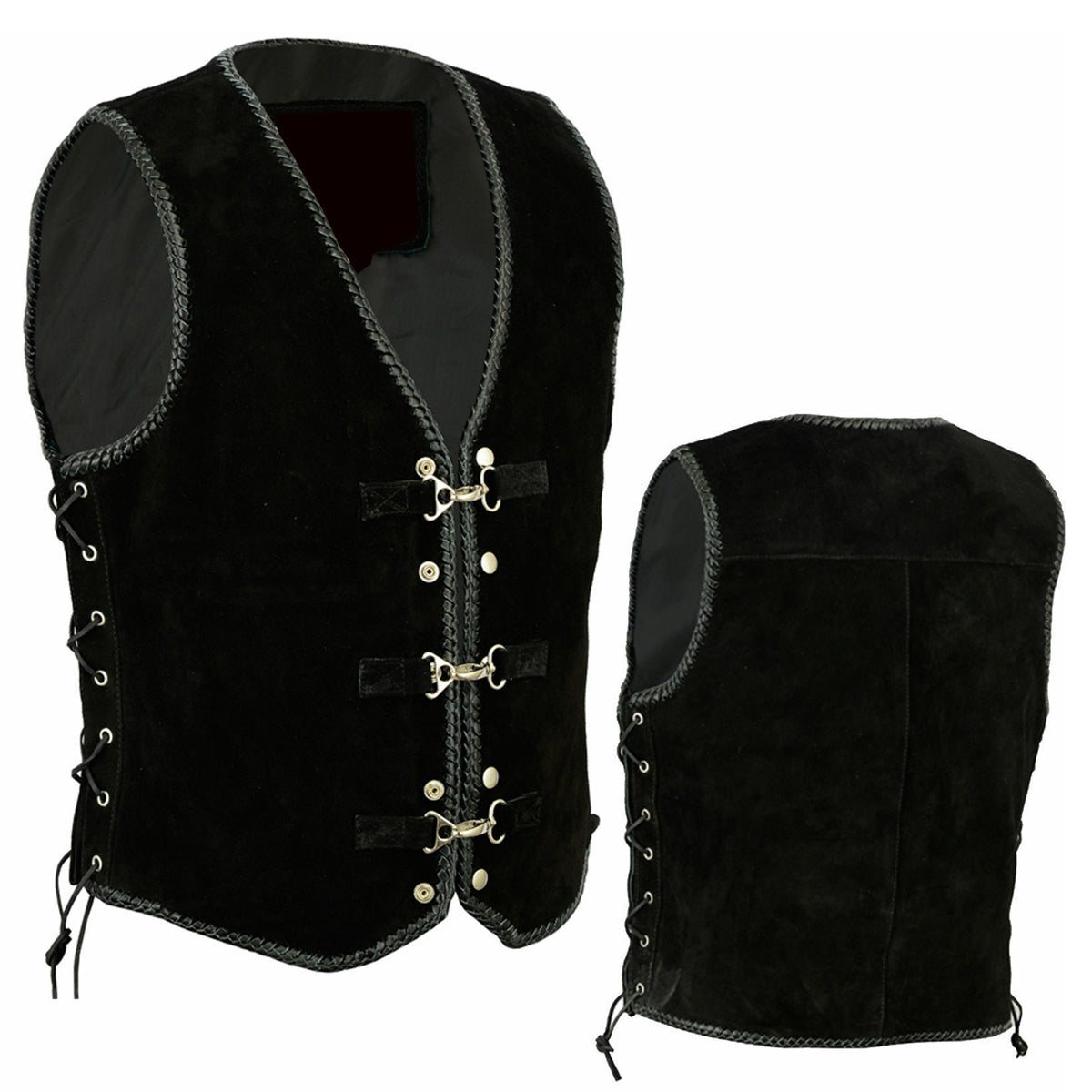 Men Cowboy Western Suede Leather Vest