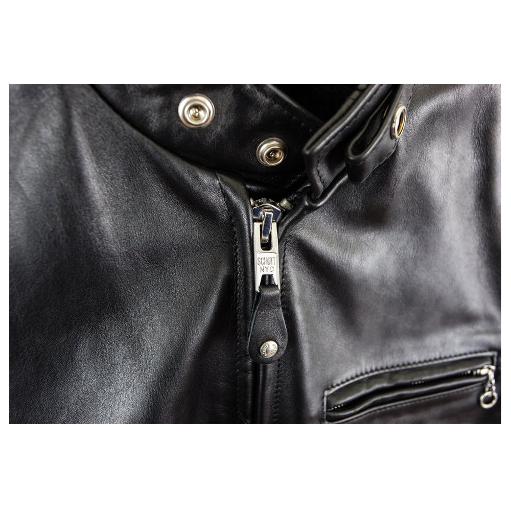 Veste de moto en cuir classique pour homme, unie