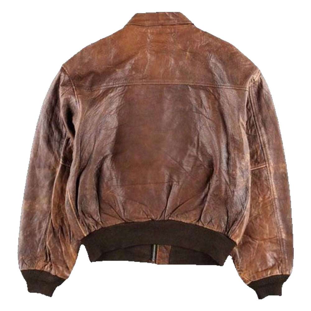 80s A2 Flight Vintage Style Military Real Leather Jacket