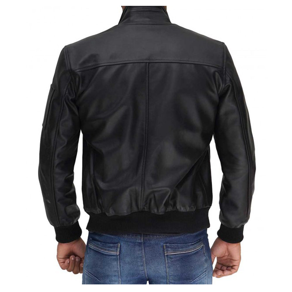 Veste en cuir aviateur Clark pour homme 