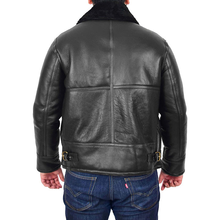 Veste de vol en peau de mouton pour homme