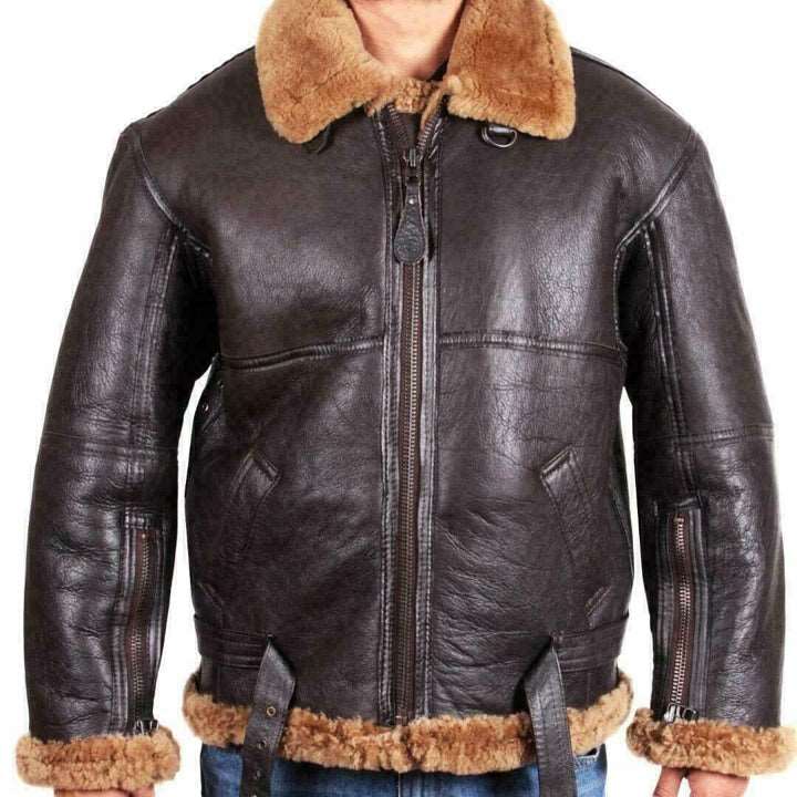 Blouson aviateur en peau de mouton B3 RAF pour homme