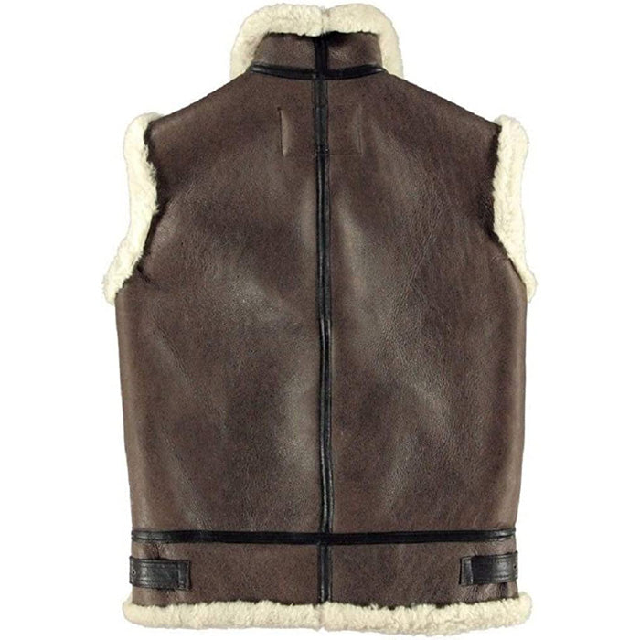 Gilet en cuir de mouton retourné B3