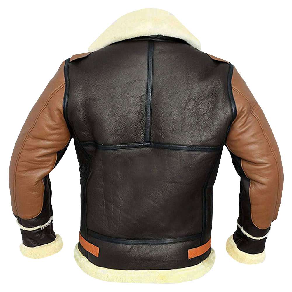 Blouson aviateur en cuir et peau de mouton pour pilote B3 Aviator