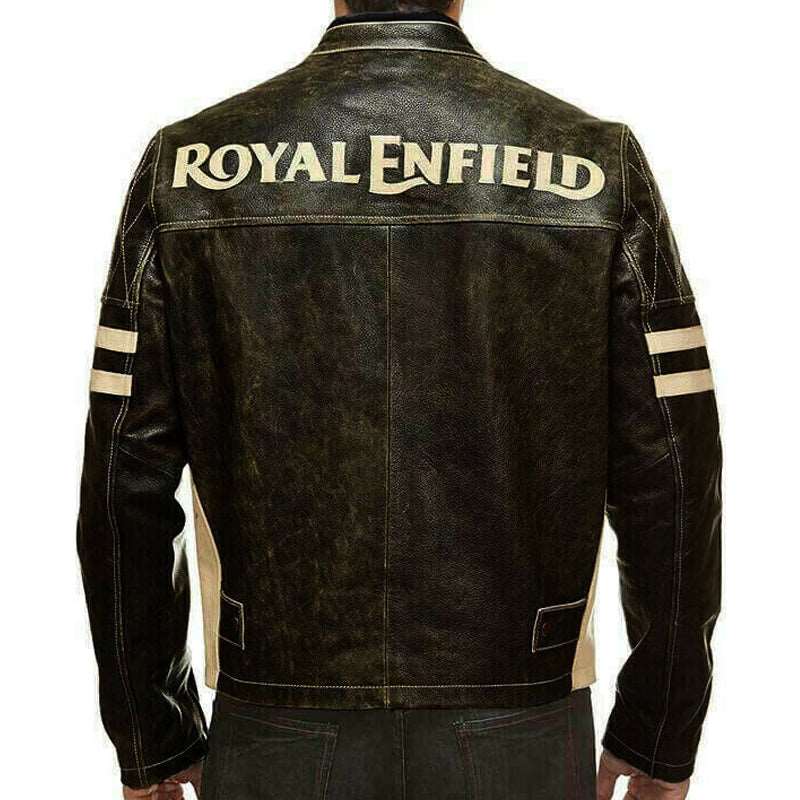 Veste de moto Royal Enfield Cafe Racer noire