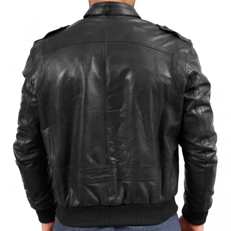 Blouson aviateur en cuir pour homme