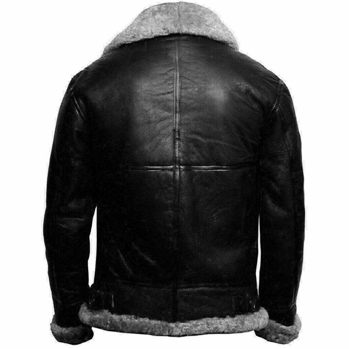 Veste en peau de mouton retournée B3 RAF Aviator Flight pour homme