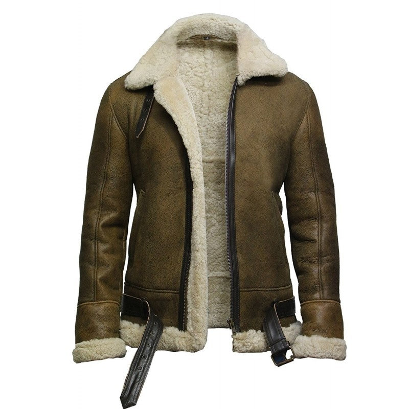 Veste aviateur en peau de mouton pour homme Flying Bomber