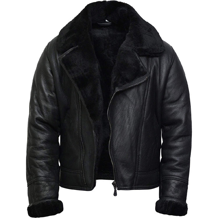 Blouson aviateur B3 en cuir de mouton pour homme