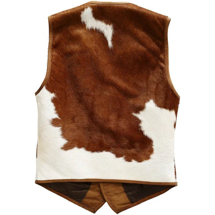 Men's Vintage Brown Leather Vest