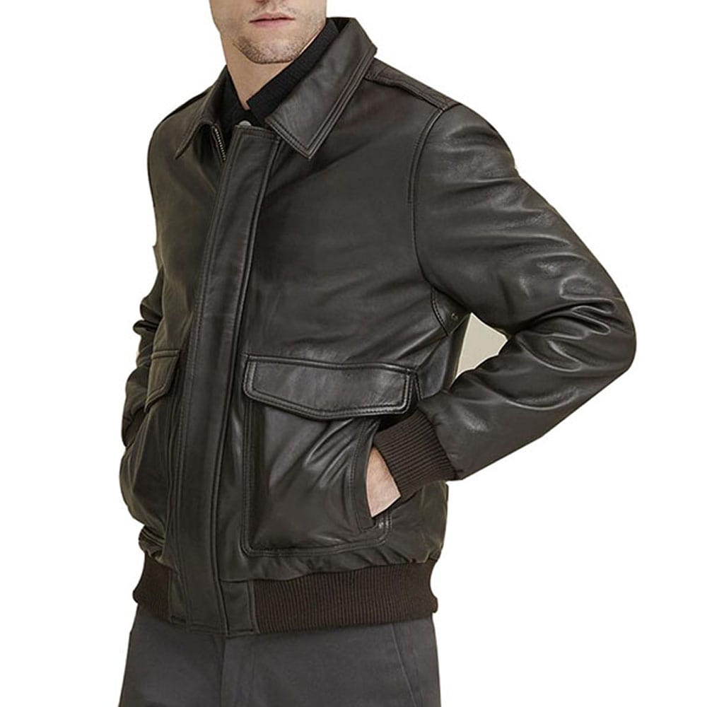 Veste aviateur marron A-2 Flight pour homme