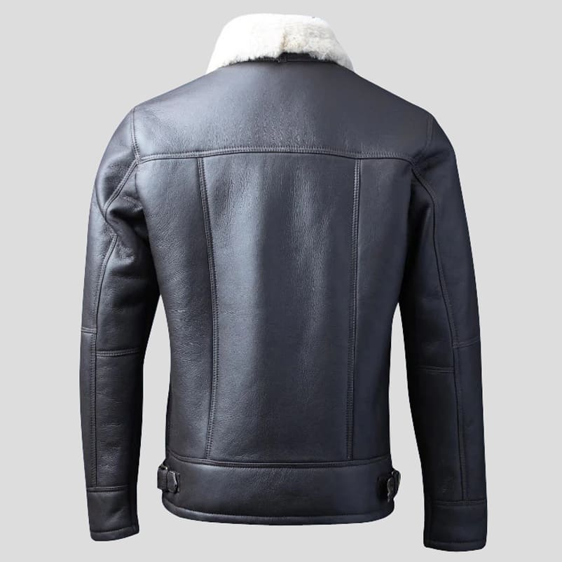 Veste en cuir de mouton retourné pour homme