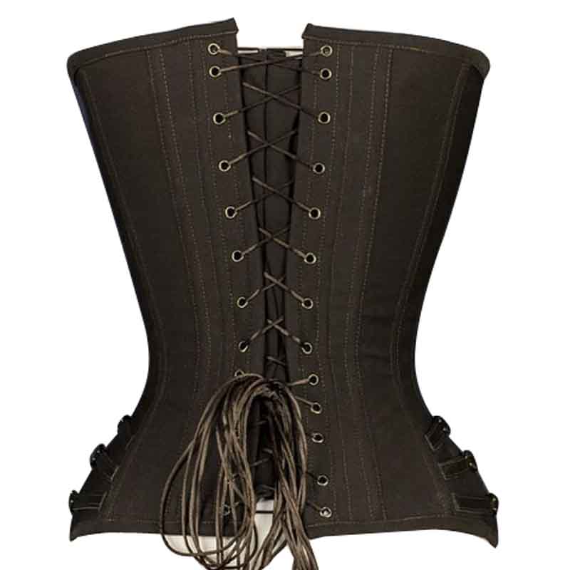 Corset Overbust en cuir véritable