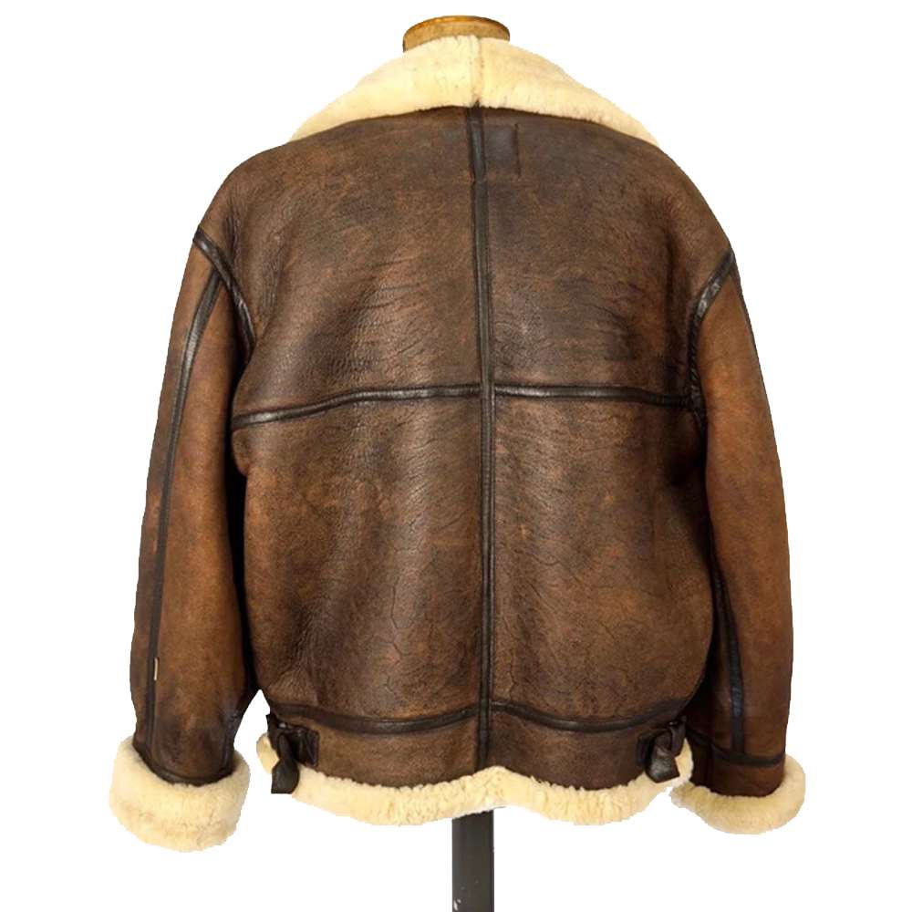 Vintage B3 Bomber Pilot Sheep Leather Jacket Women