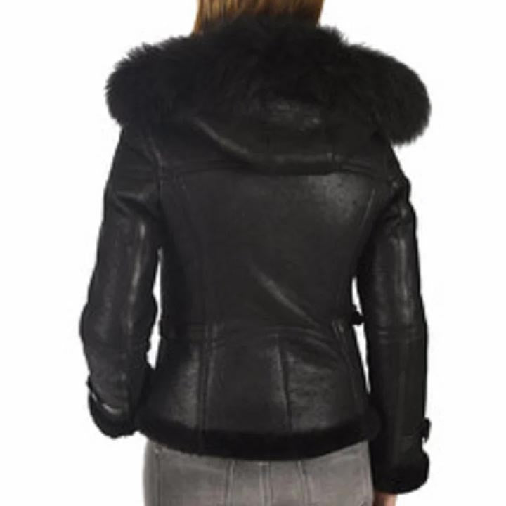 Damen Shearling Fliegerjacke aus Leder