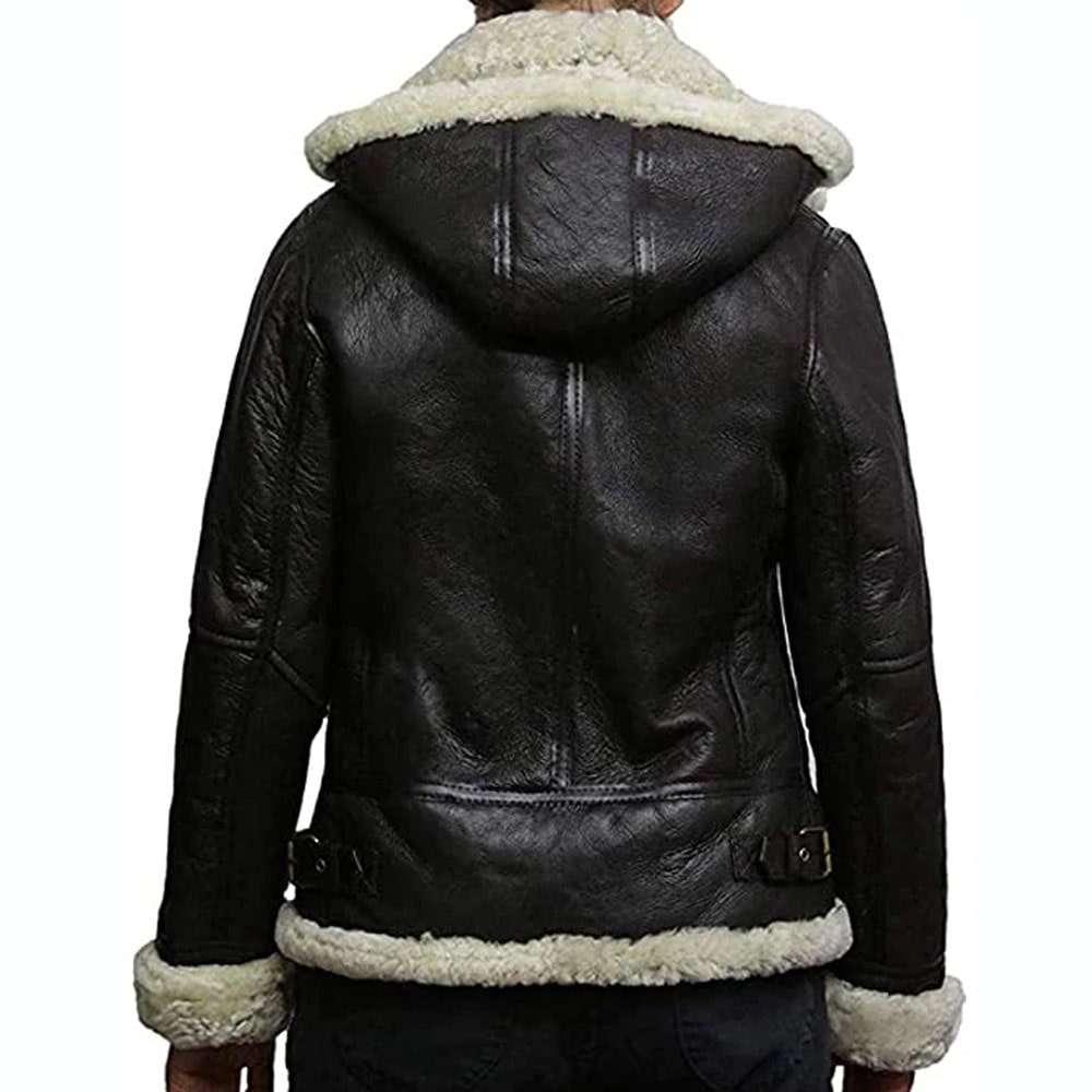 Veste en cuir noir aviateur WW2 pour femme