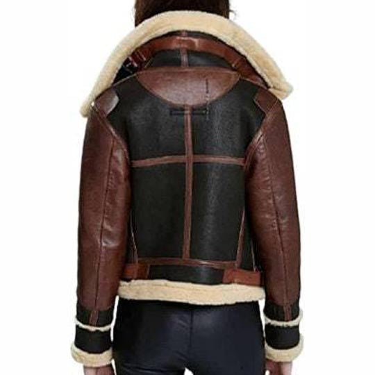 Blouson aviateur en peau de mouton retournée B3 Flight pour femme