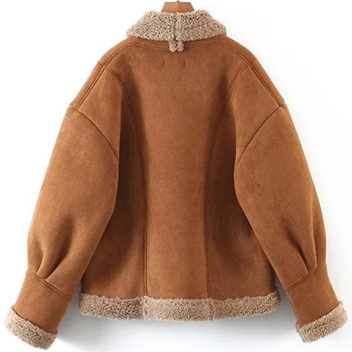 Veste en cuir et fourrure de mouton pour femme RAF B3 Bomber