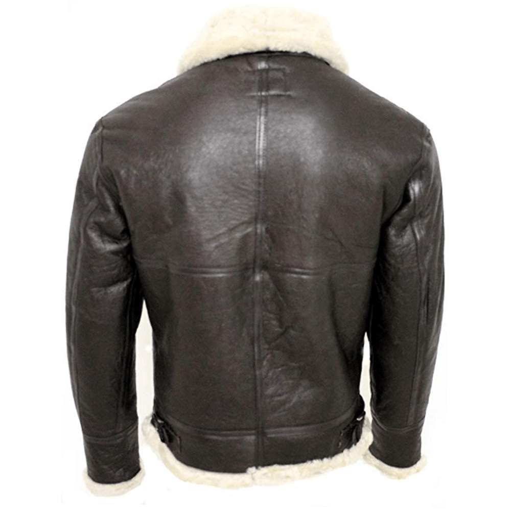 World War 2 Infinity Aviator Cream Shearling Bomber Leather Jacket Men