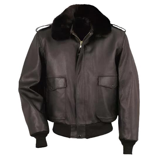 Blouson aviateur en cuir de vachette nu A-2