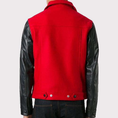 Blouson aviateur en cuir Ami Alexandre