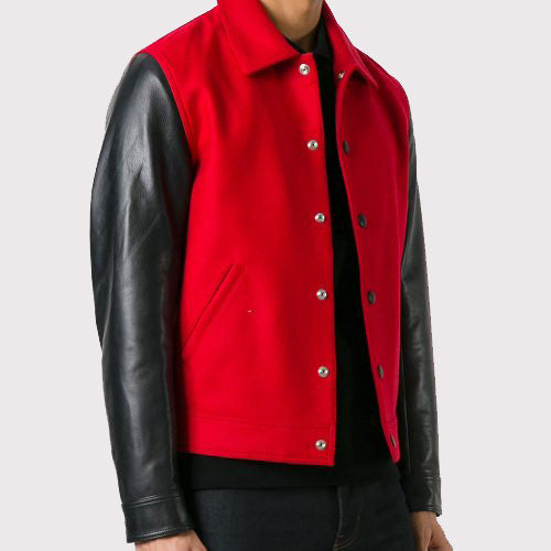 Blouson aviateur en cuir Ami Alexandre