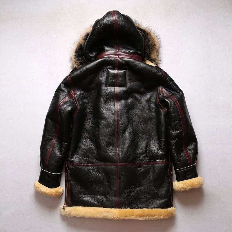 B7 Avfly Manteau en cuir de mouton de haute qualité de taille européenne