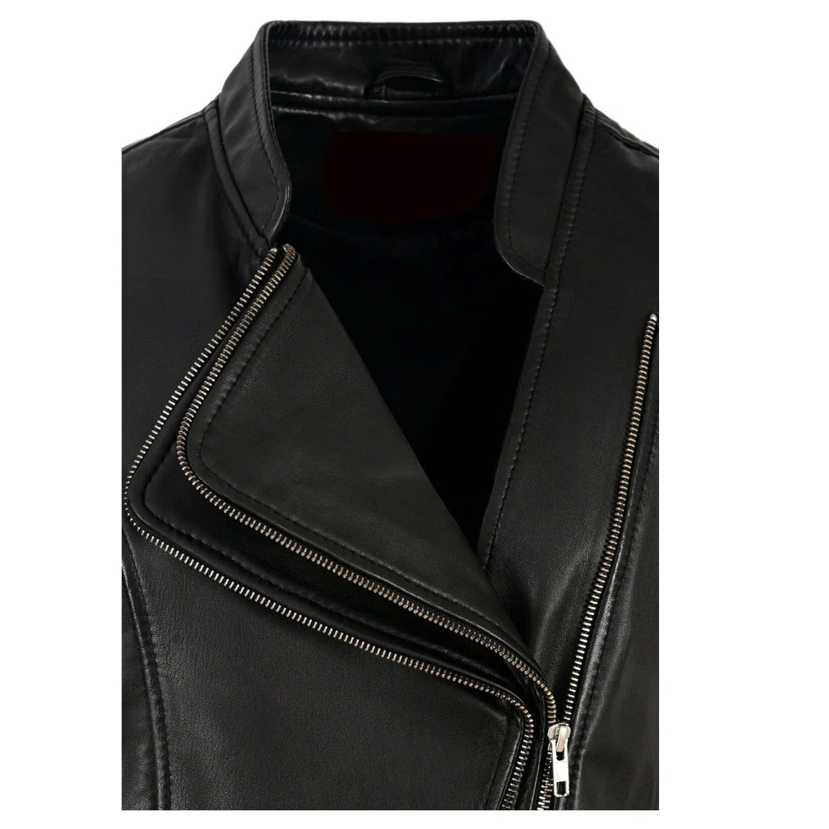 Gilet en cuir croisé style punk pour femme