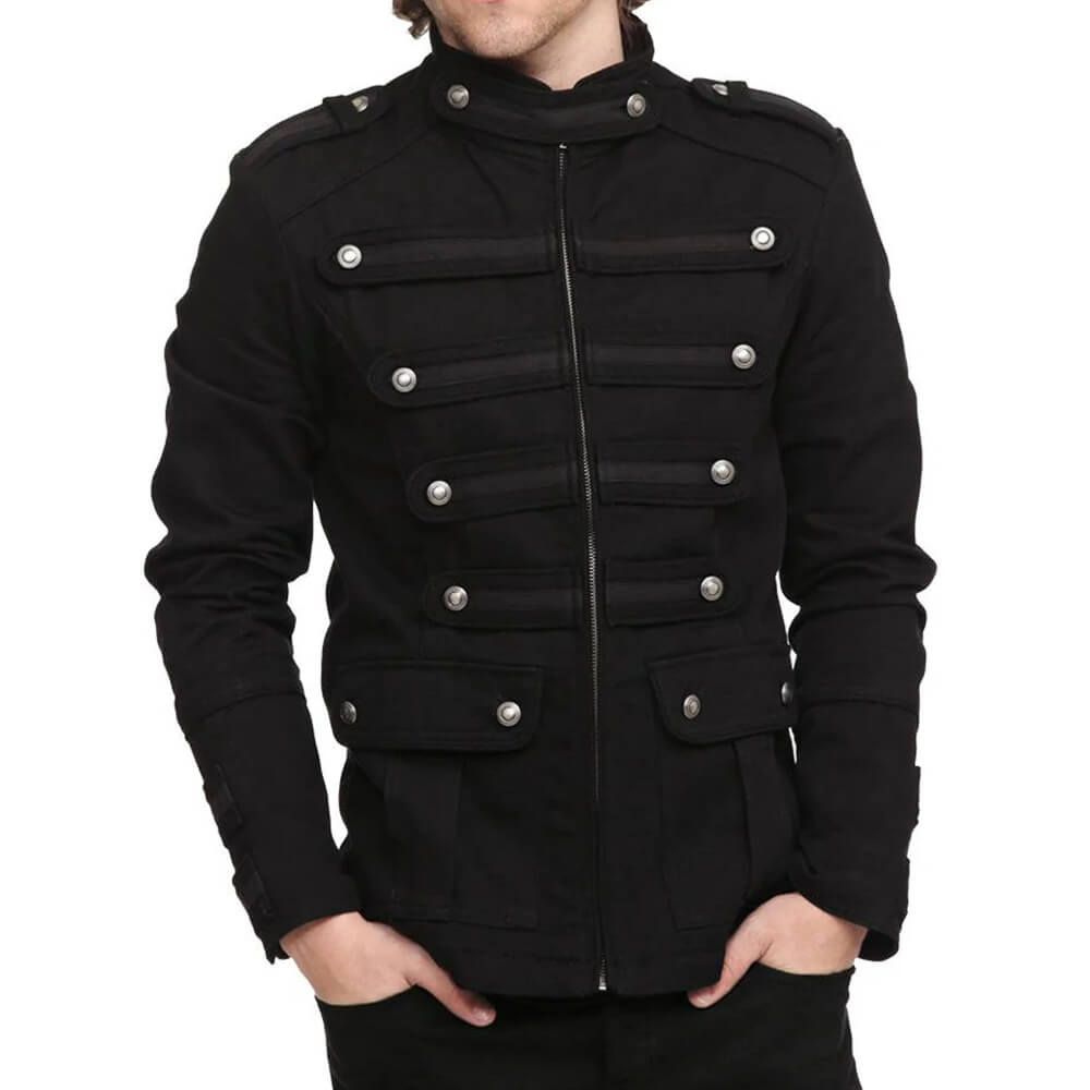 Men's Military Goth Vintage Band Jacket