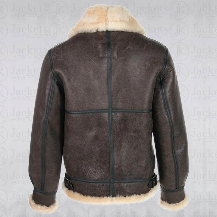 Classic B-3 Sheepskin Leather Bomber Jacket