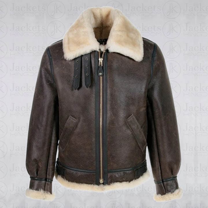 Classic B-3 Sheepskin Leather Bomber Jacket