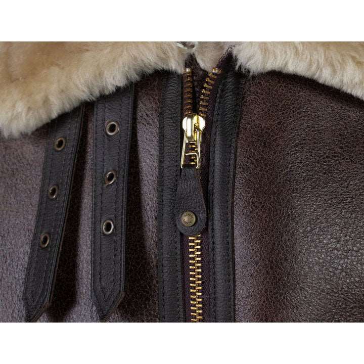 Classic B-3 Sheepskin Leather Bomber Jacket