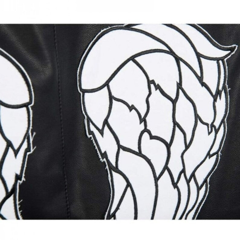 Gilet en cuir véritable avec ailes d'ange de Daryl Dixon - The Walking Dead