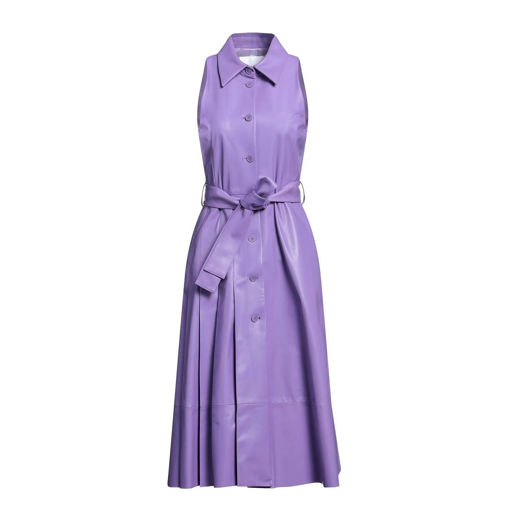 Robe boutonnée en cuir chic - Édition automne 2023