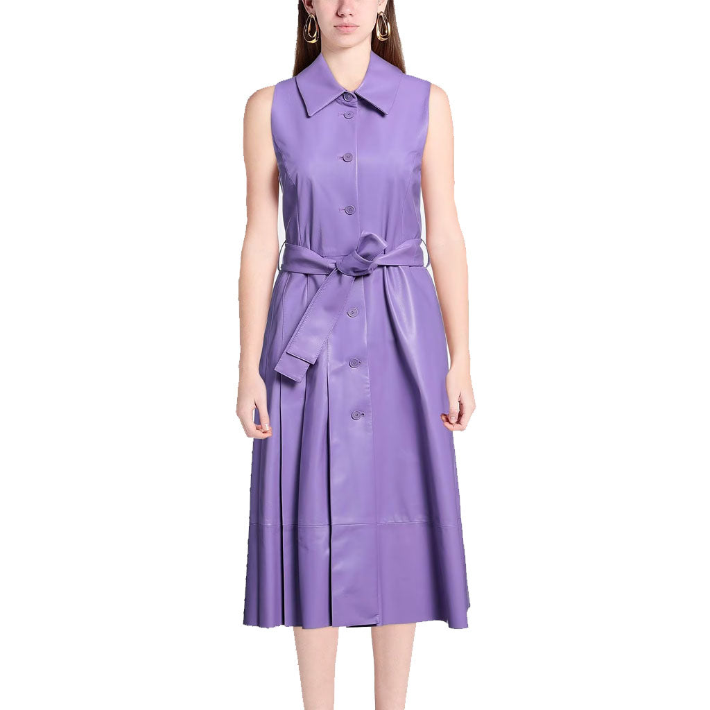 Robe boutonnée en cuir chic - Édition automne 2023